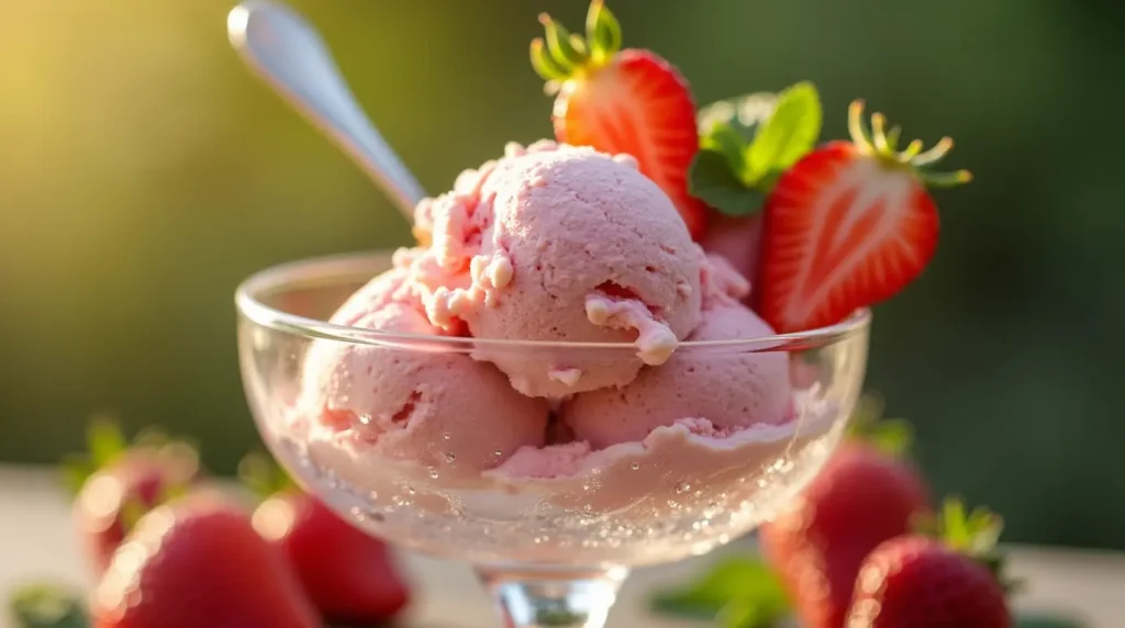 Homemade Strawberry Ice Cream