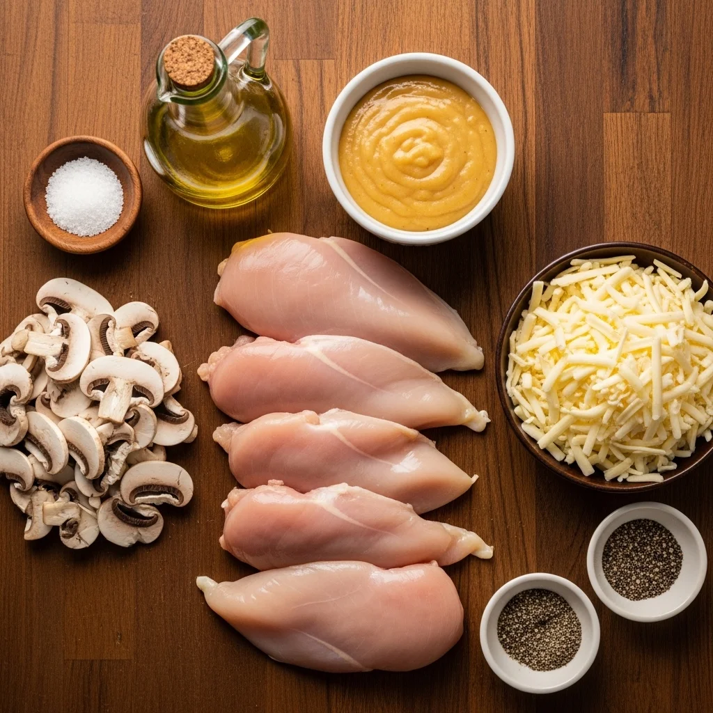alice springs chicken recipe ingredients arranged on table
