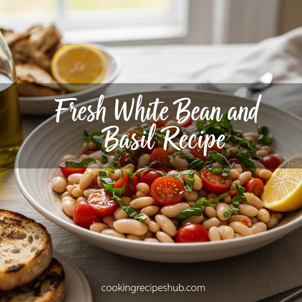 white bean and basil recipe served