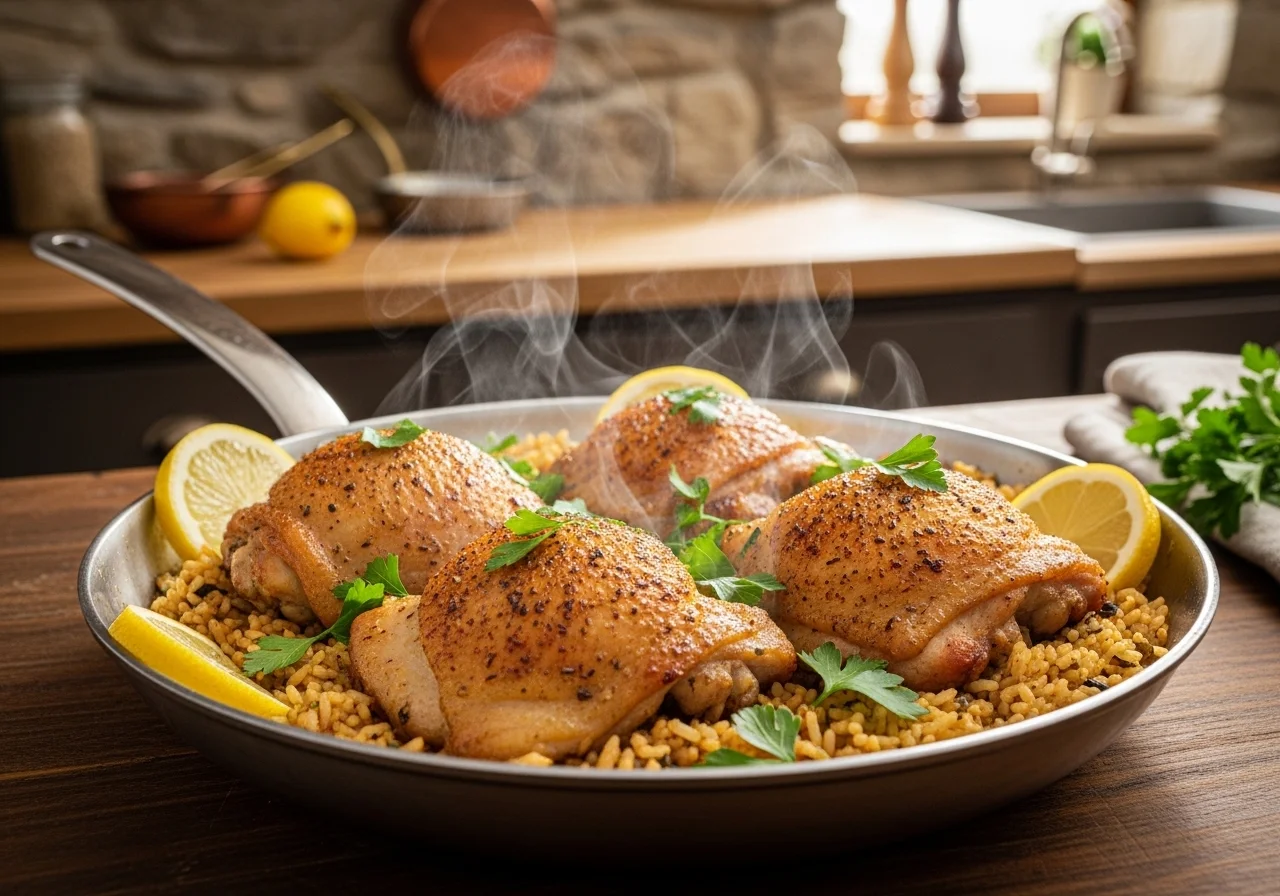 One Pan Chicken and Rice Recipe