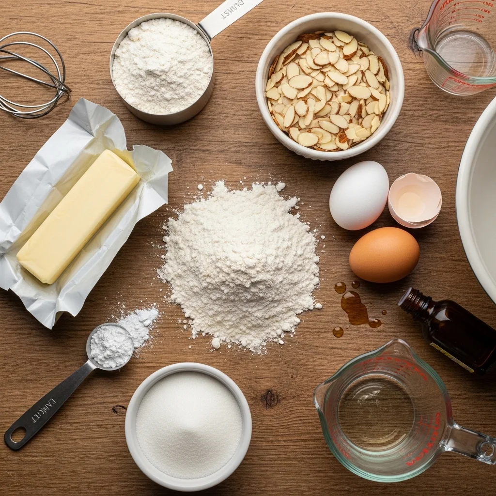 ingredients for almond cookie recipe