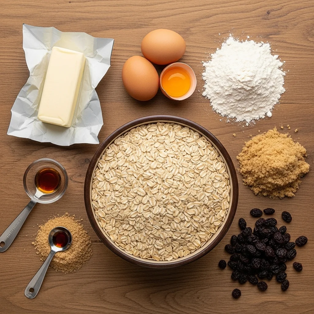 ingredients for quaker oatmeal cookie recipe
