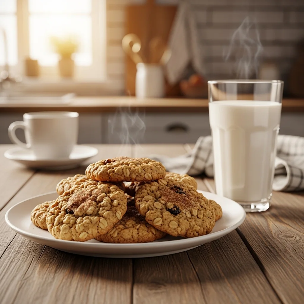 homemade quaker oatmeal cookie recipe served