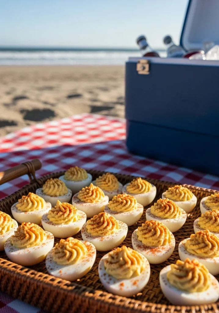 deviled eggs picnic beach cooler snack