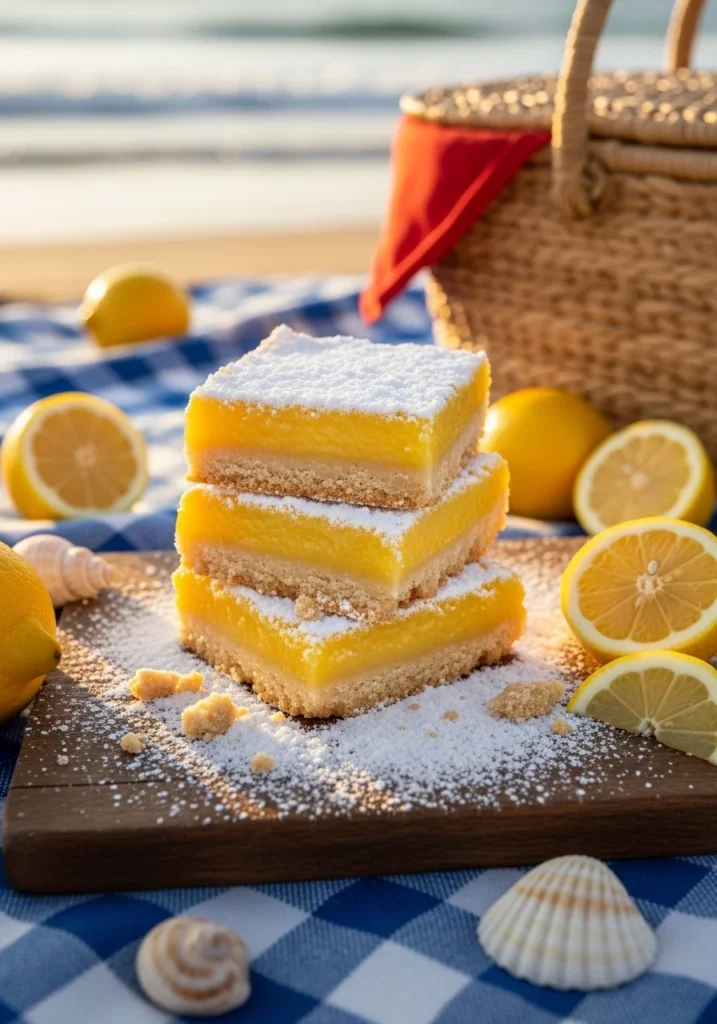 lemon bars beach dessert snack