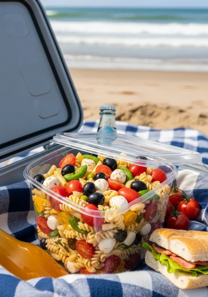 pasta salad picnic beach cooler meal
