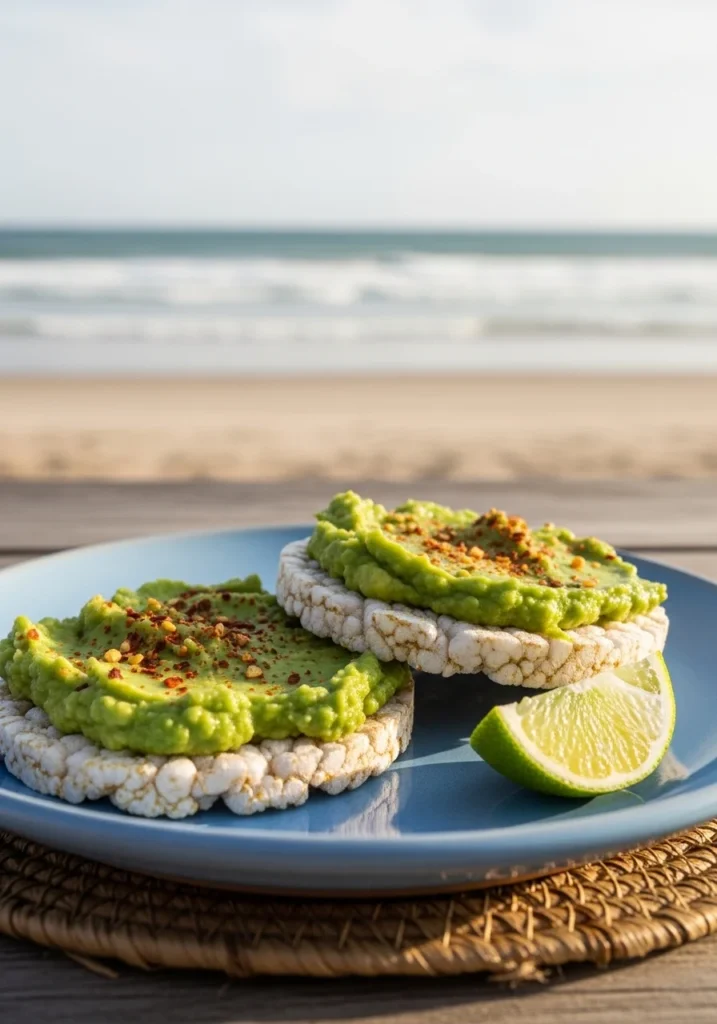 rice cakes with toppings beach snack