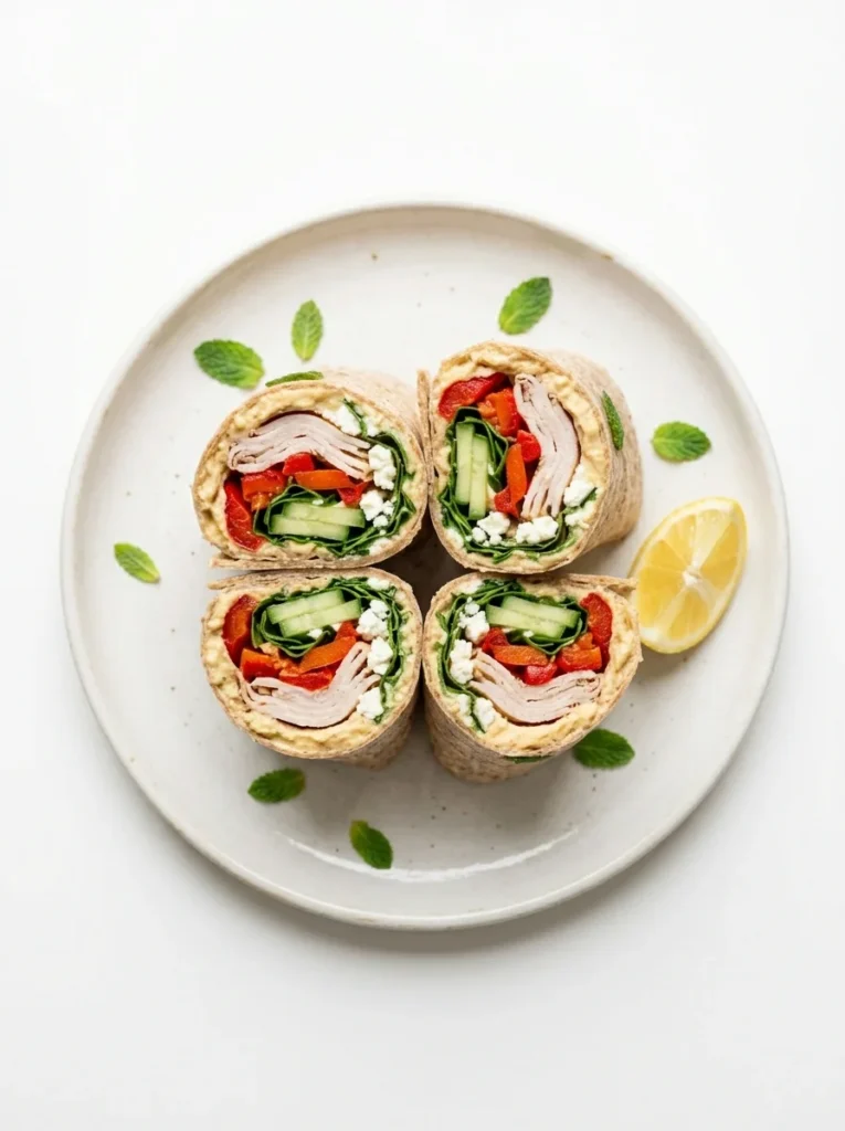 turkey hummus wrap light summer dinner ideas hot weather