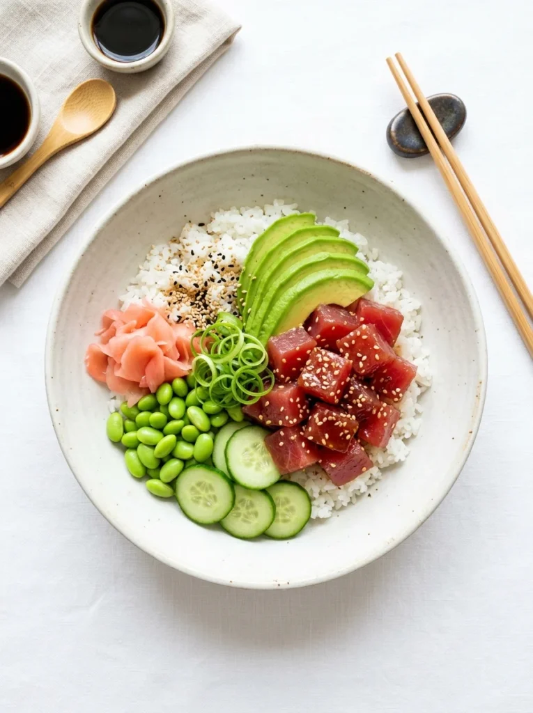 tuna poke bowl quick healthy summer dinner ideas
