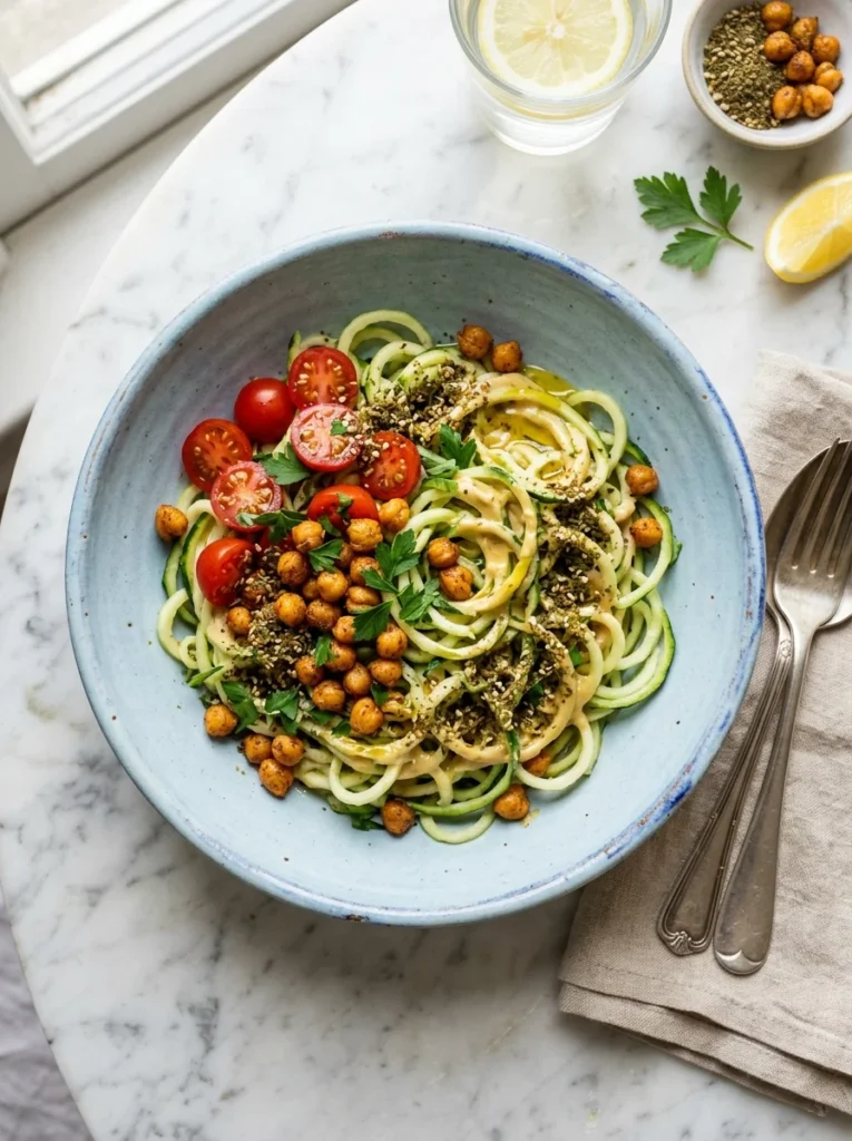 cold cucumber noodle bowl tahini dressing no cook summer dinner