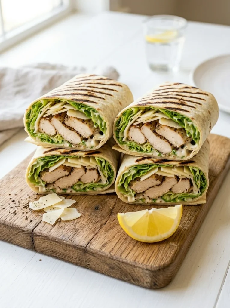 grilled chicken Caesar wrap easy summer dinner ideas families
