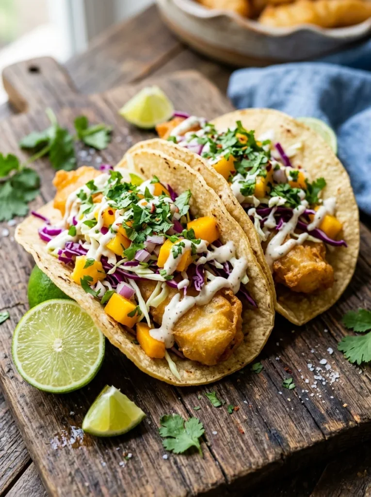 fish tacos with mango slaw quick summer dinner ideas