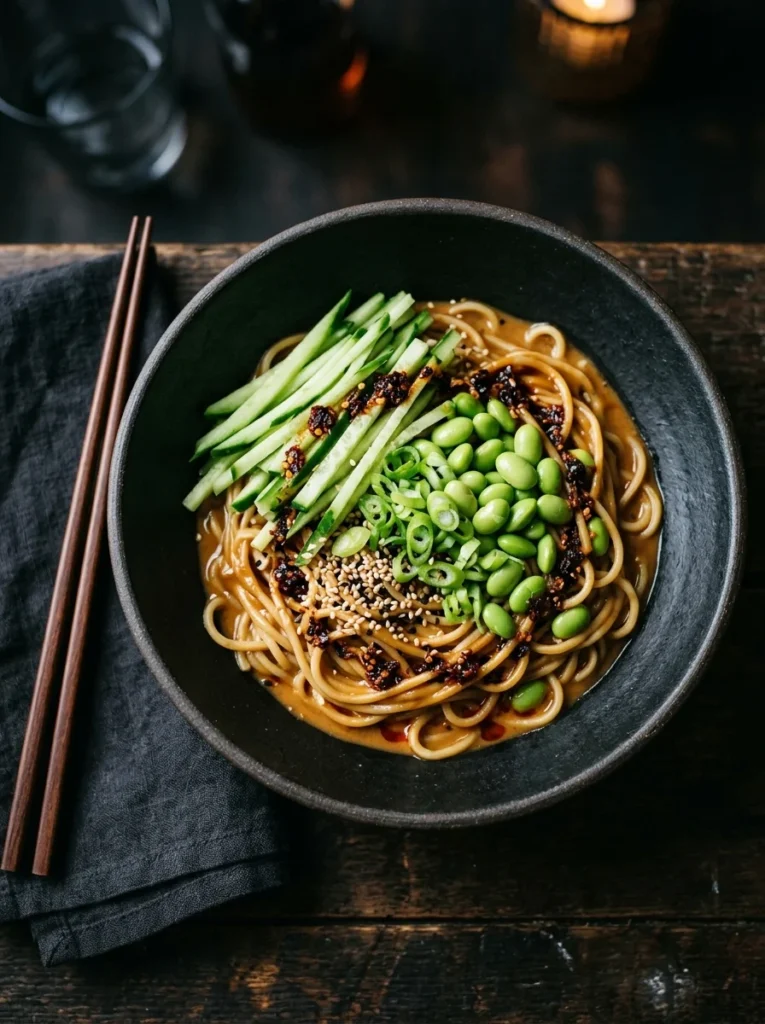 cold sesame noodle bowl no cook summer dinner ideas